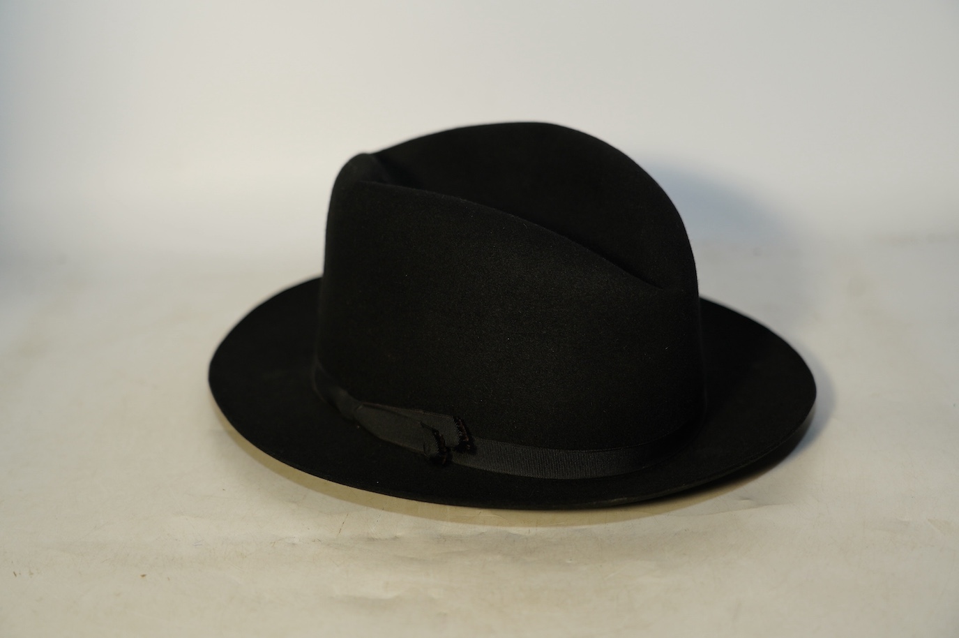 A gentleman's Lock & Sons black felt hat, size 7 1/4